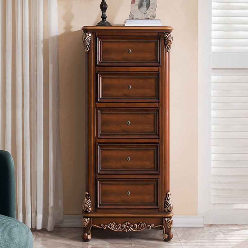 Mid-century Modern Distressed Wood Chest Rectangle Accent Chest with Drawers