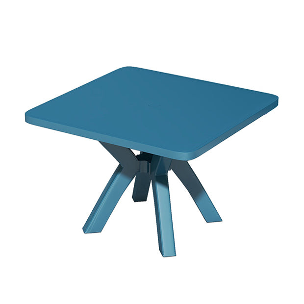 Waterproof Courtyard Table Modern Square Shape Plastic Outdoor Table