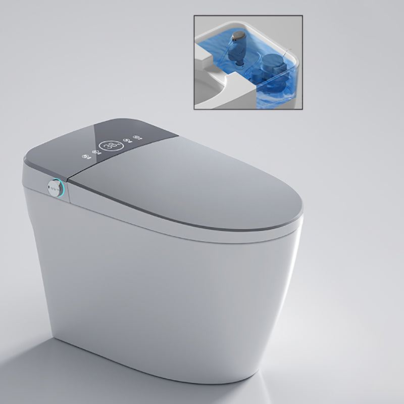 Contemporary Floor Mount Bidet Ceramic Foot Sensor Water Pressure Control