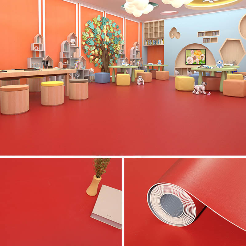 PVC Flooring Pure Color Self-Stick Waterproof Fire Resistant PVC Flooring