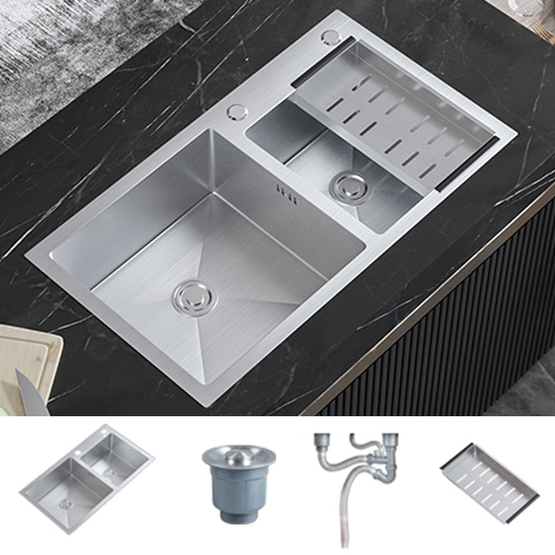 Dirt Resistant Kitchen Sink Soundproof Design Stainless Steel Drop-In Kitchen Sink