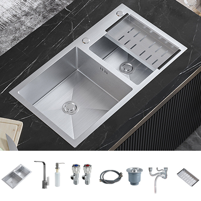 Dirt Resistant Kitchen Sink Soundproof Design Stainless Steel Drop-In Kitchen Sink