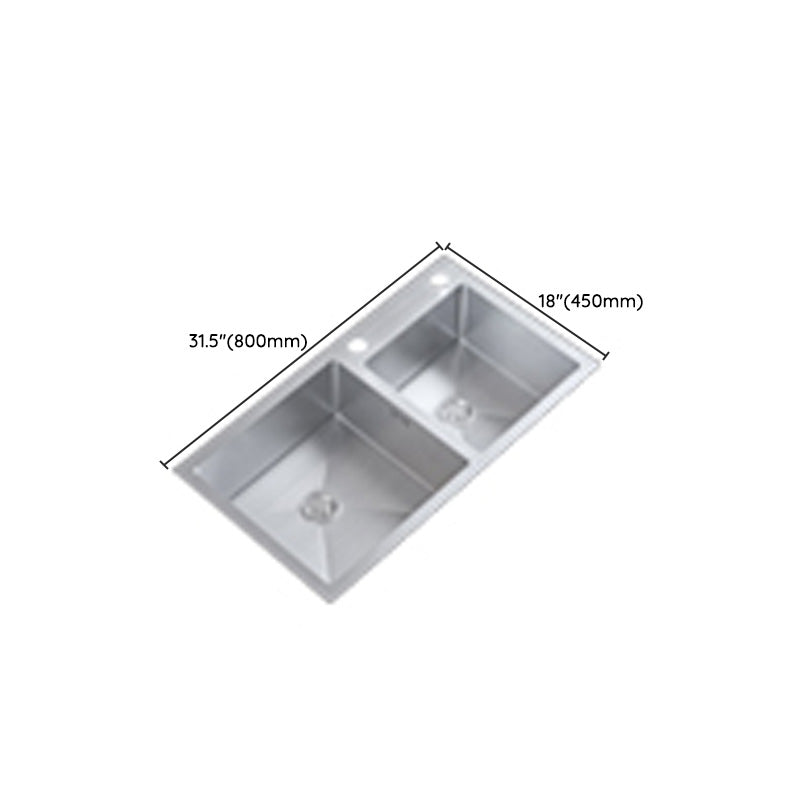 Dirt Resistant Kitchen Sink Soundproof Design Stainless Steel Drop-In Kitchen Sink