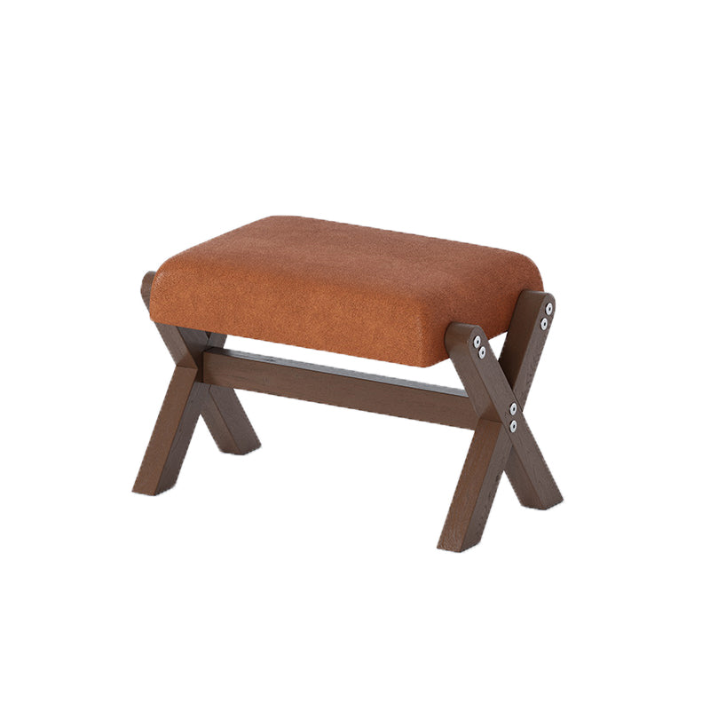 Rectangle Footstool Contemporary Foot Stool With Legs for Living Room