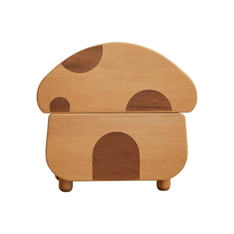 2 Drawer Standard Nightstand in Brone Solid Wood Kids Bedside Table