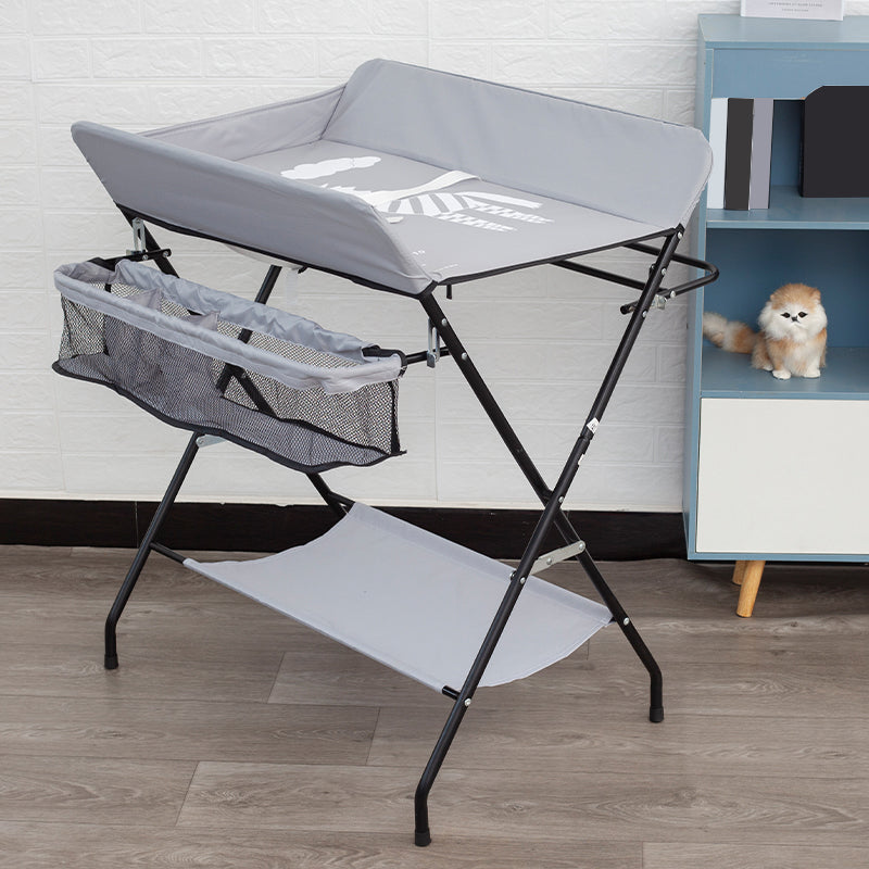 Portable Changing Table Folding Baby Changing Table with  Basket