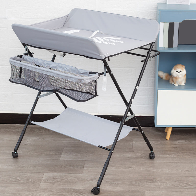 Portable Changing Table Folding Baby Changing Table with  Basket