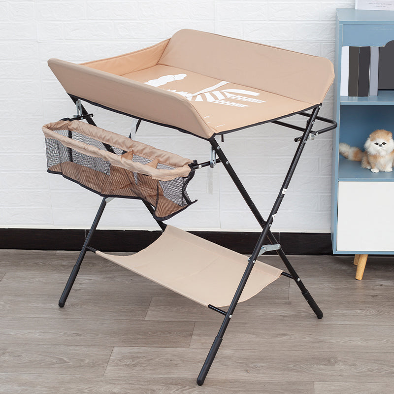 Portable Changing Table Folding Baby Changing Table with  Basket