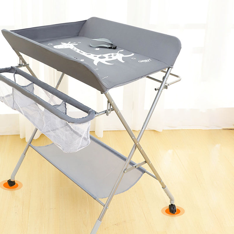 Portable Changing Table Folding Baby Changing Table with  Basket