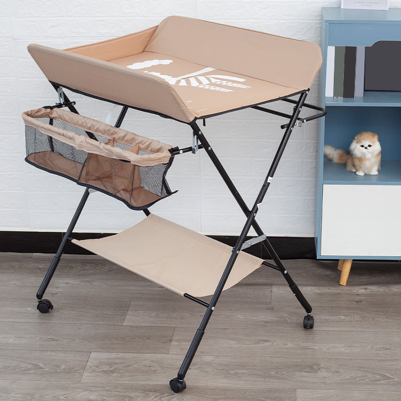 Portable Changing Table Folding Baby Changing Table with  Basket