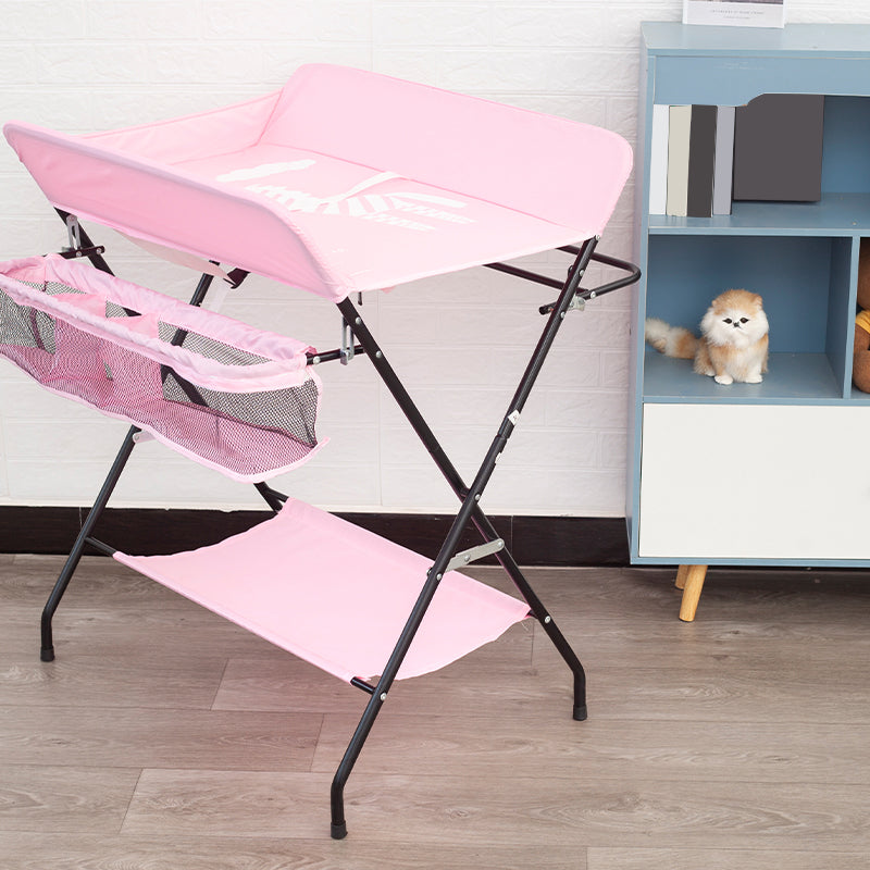 Portable Changing Table Folding Baby Changing Table with  Basket