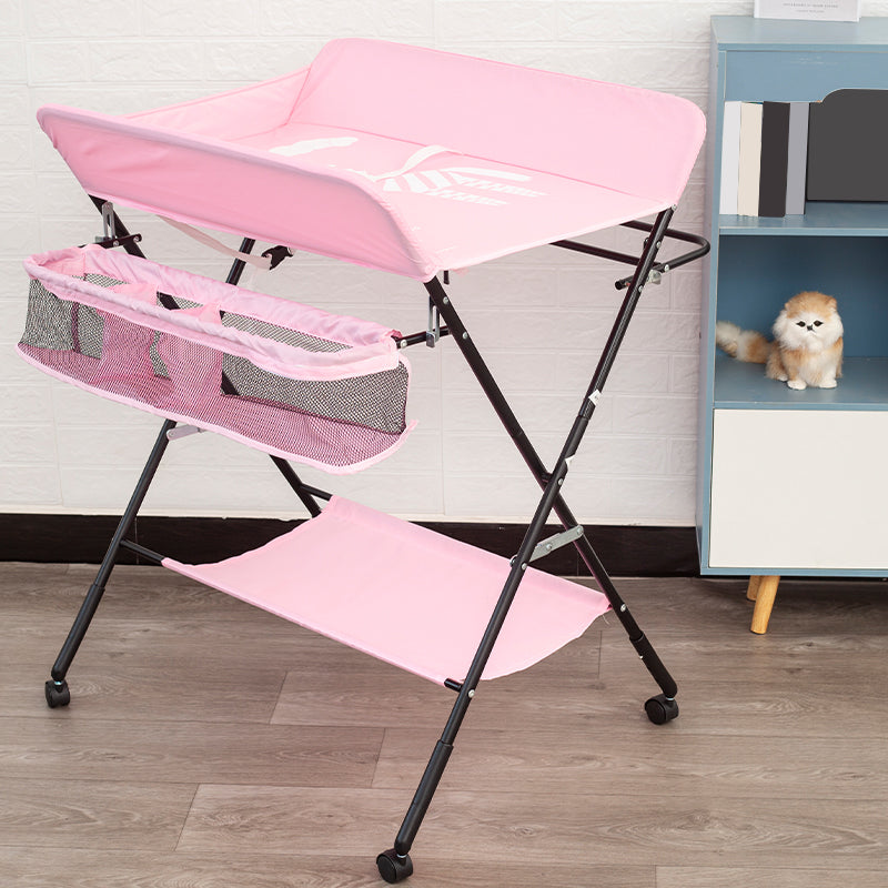 Portable Changing Table Folding Baby Changing Table with  Basket