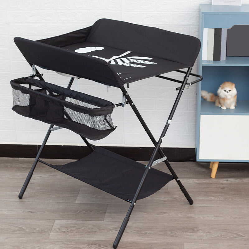 Portable Changing Table Folding Baby Changing Table with  Basket