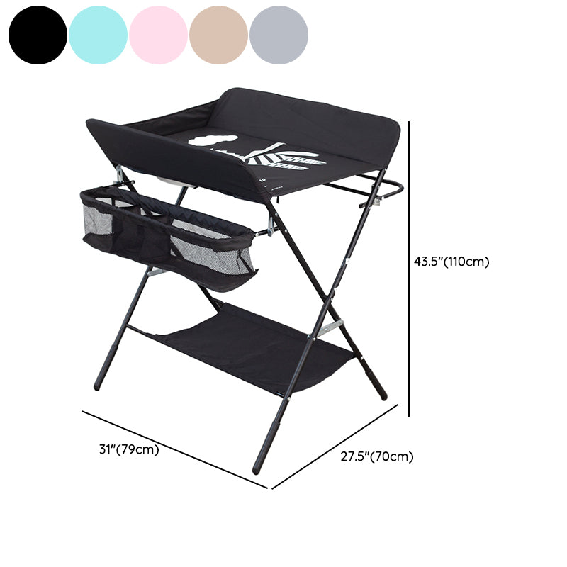 Portable Changing Table Folding Baby Changing Table with  Basket