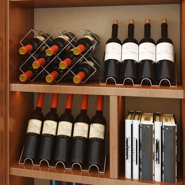 Modern Countertop Bottle Holder Metal Wine Bottle Rack for Home