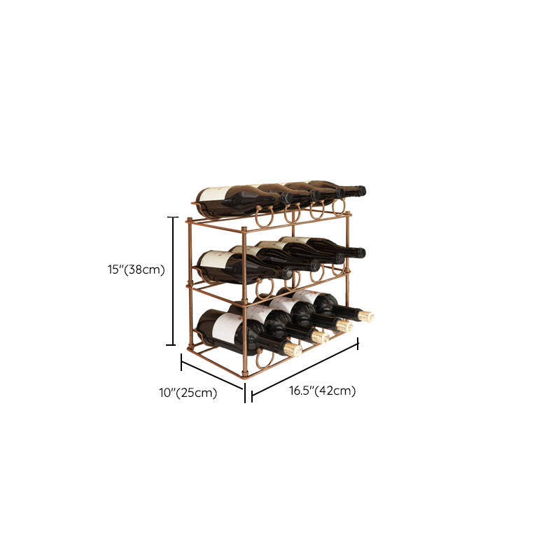 Modern Countertop Bottle Holder Metal Wine Bottle Rack for Home