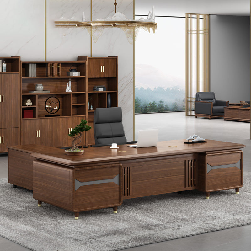 Contemporary Style Wood Office Desk Rectangular Shape Task Desk for Office