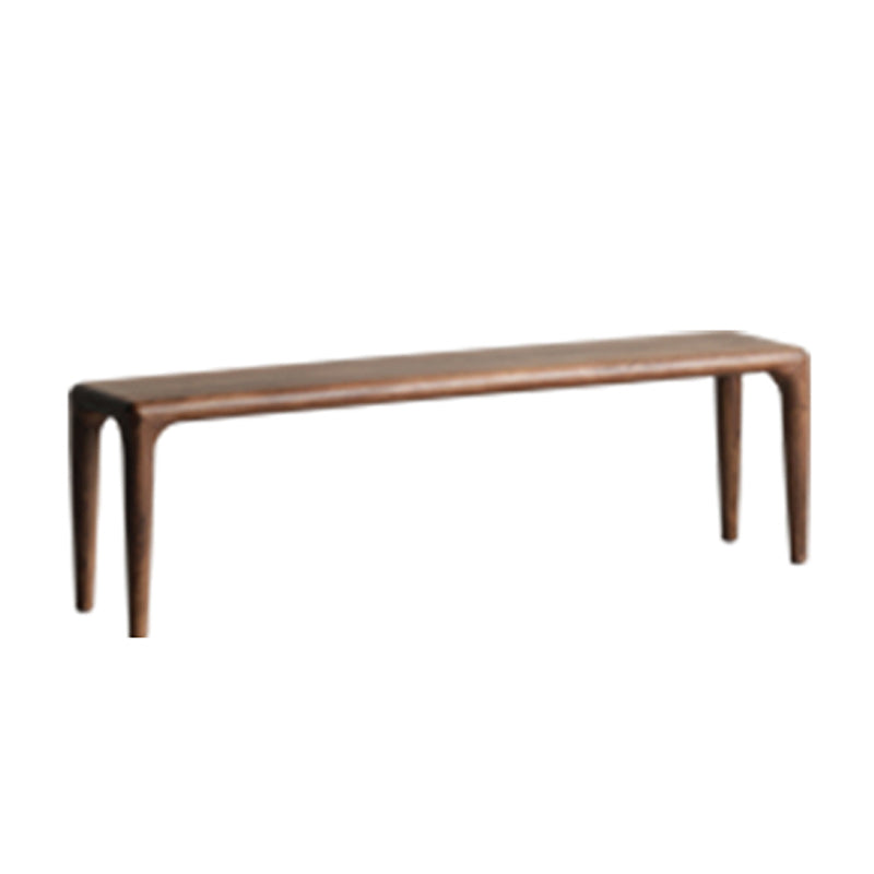 Rectangle Solid Wood Bedroom Bench Modern Seating Bench with 4 Legs