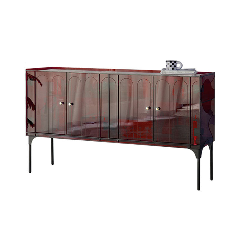 Modern Dining Server Plastic Buffet Server with Doors for Dining Room