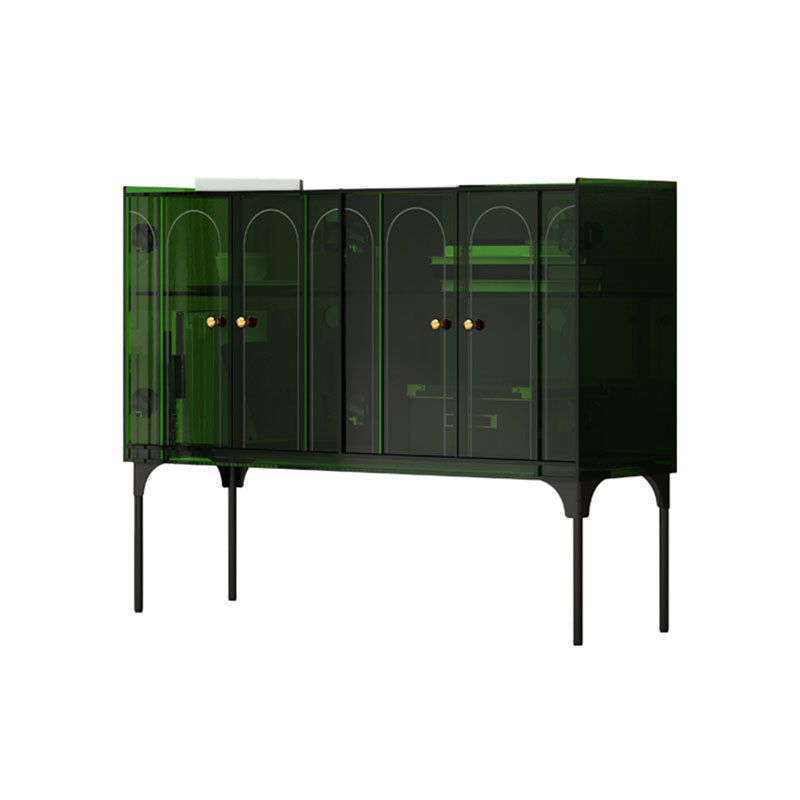 Modern Dining Server Plastic Buffet Server with Doors for Dining Room