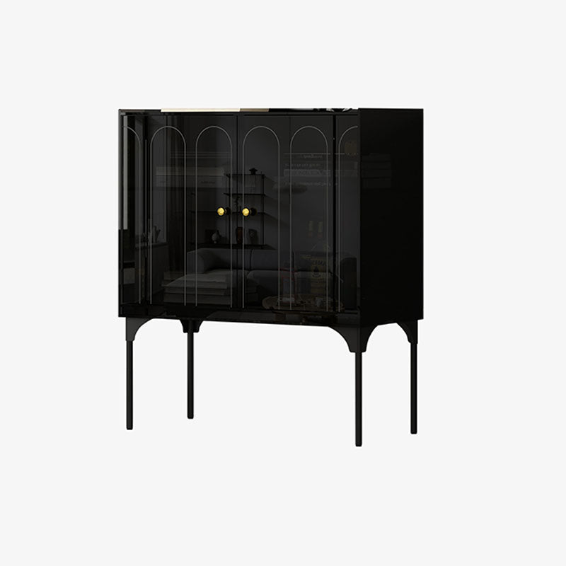 Modern Dining Server Plastic Buffet Server with Doors for Dining Room