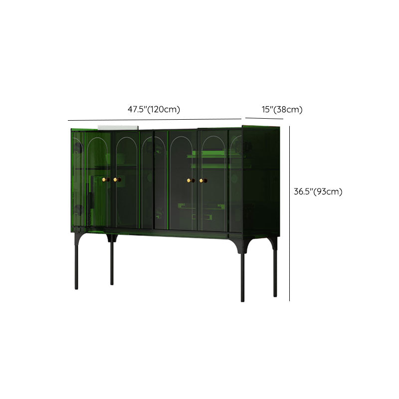 Modern Dining Server Plastic Buffet Server with Doors for Dining Room