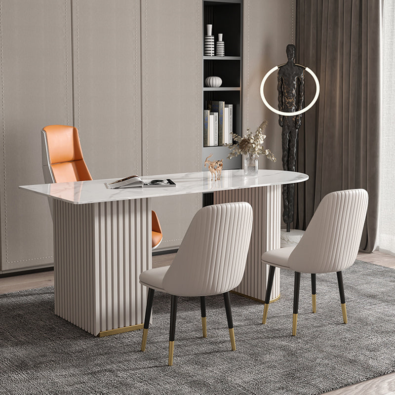 Irregular Shaped Stone Top Office Desk Modern Style Writing Desk for Office