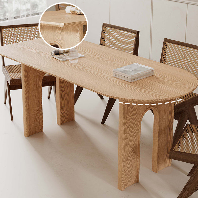 Modern Style Conference Table Wooden Writing Desk in Natural