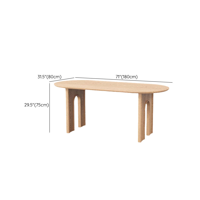 Modern Style Conference Table Wooden Writing Desk in Natural