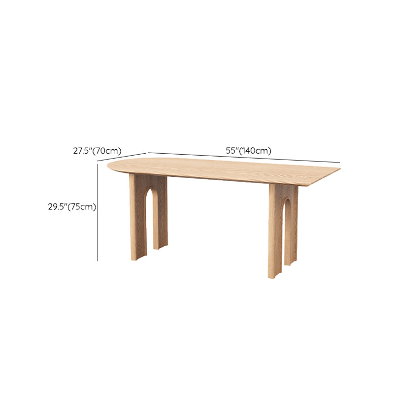 Modern Style Conference Table Wooden Writing Desk in Natural