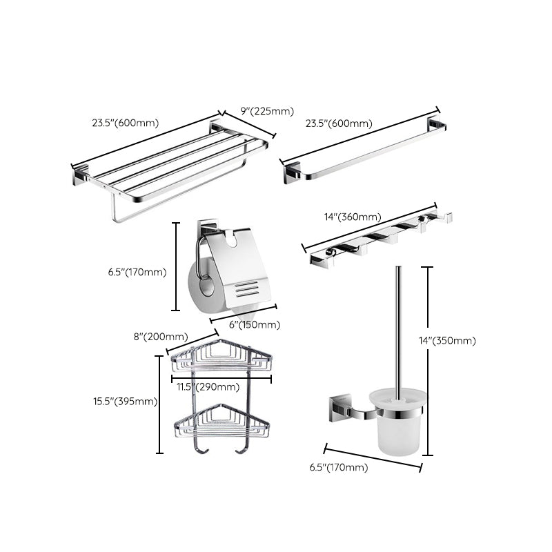 Bath Shelf Bathroom Accessory Kit Metal Drill and Screw Mount Bathroom Hardware Set