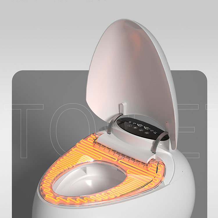 Round Floor Mount Bidet with Unlimited Warm Water Vitreous China Bidets