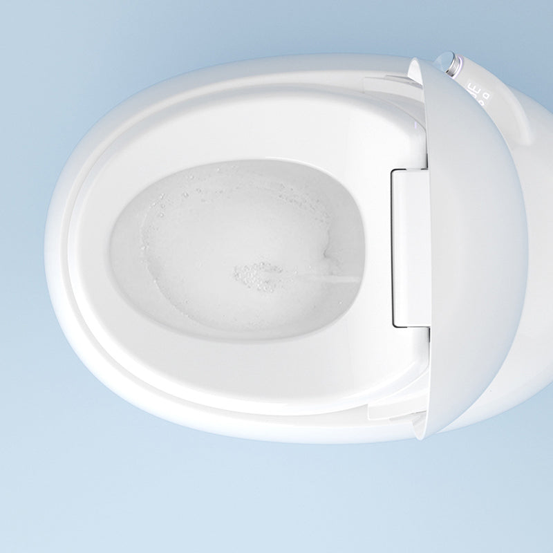 Round Floor Mount Bidet White Floor Standing Bidet with Unlimited Warm Water