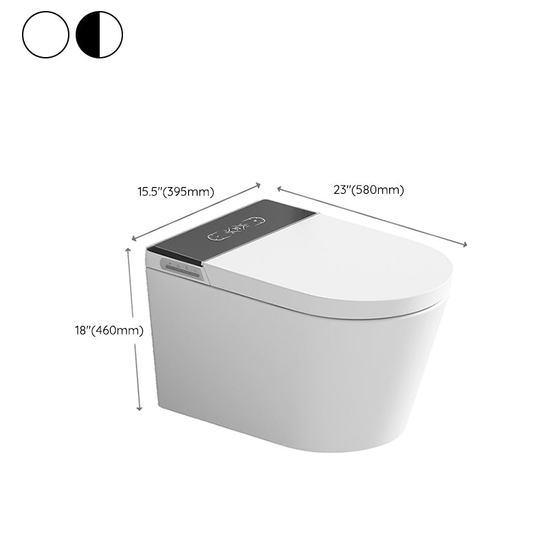 15.55" L Smart Bidet Elongated with Water Pressure Control Toilet