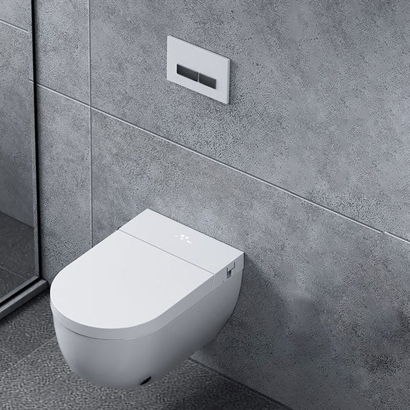 Electronic Elongated Toilet Vitreous China Wall Mounted Bidet