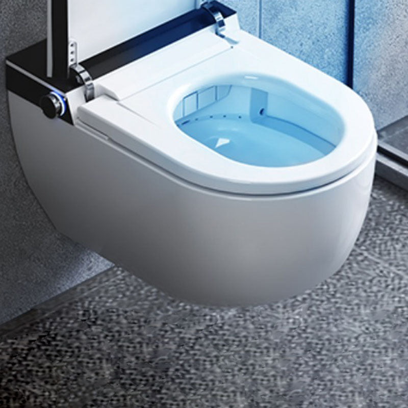 Electronic Elongated Toilet Vitreous China Wall Mounted Bidet