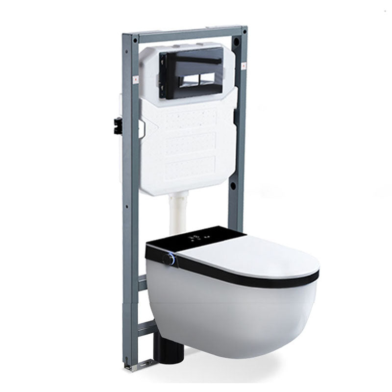 Electronic Elongated Toilet Vitreous China Wall Mounted Bidet