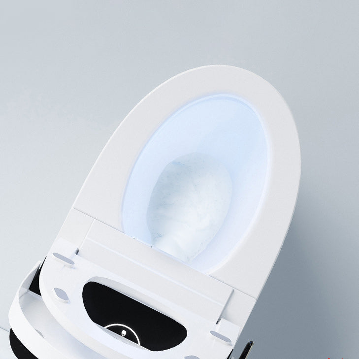 Ceramic White Floor Standing Bidet,18.11" High Elongated Bidet