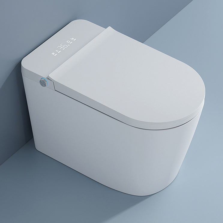 Contemporary White Leak-Proof Ceramic Foot Sensor Smart Toilet