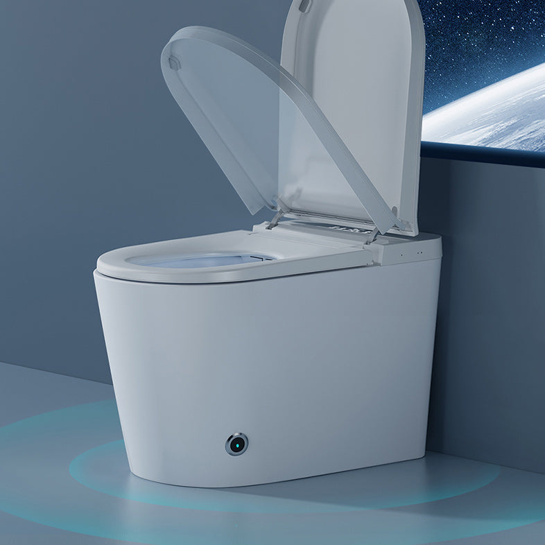 Contemporary White Leak-Proof Ceramic Foot Sensor Smart Toilet