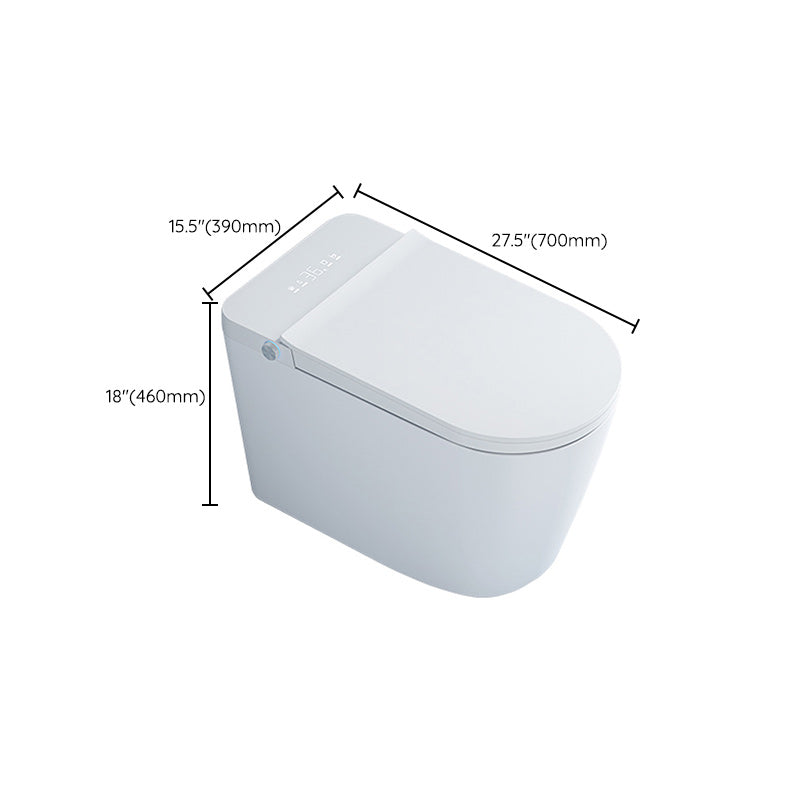 Contemporary White Leak-Proof Ceramic Foot Sensor Smart Toilet