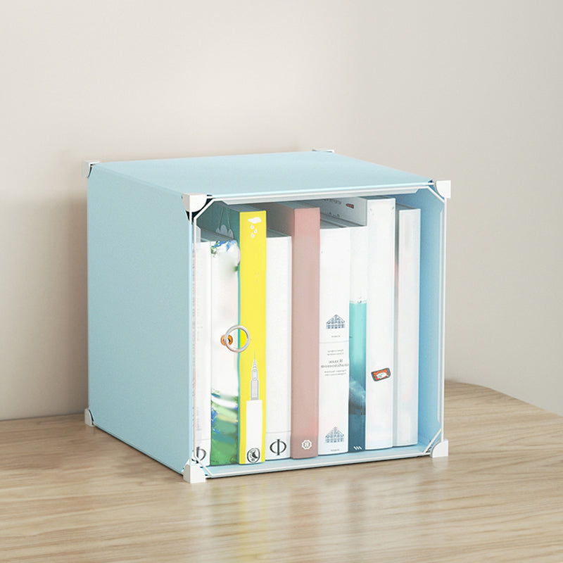 Contemporary Plastic Colorful Book Shelf Freestanding Cubby Storage Bookcase