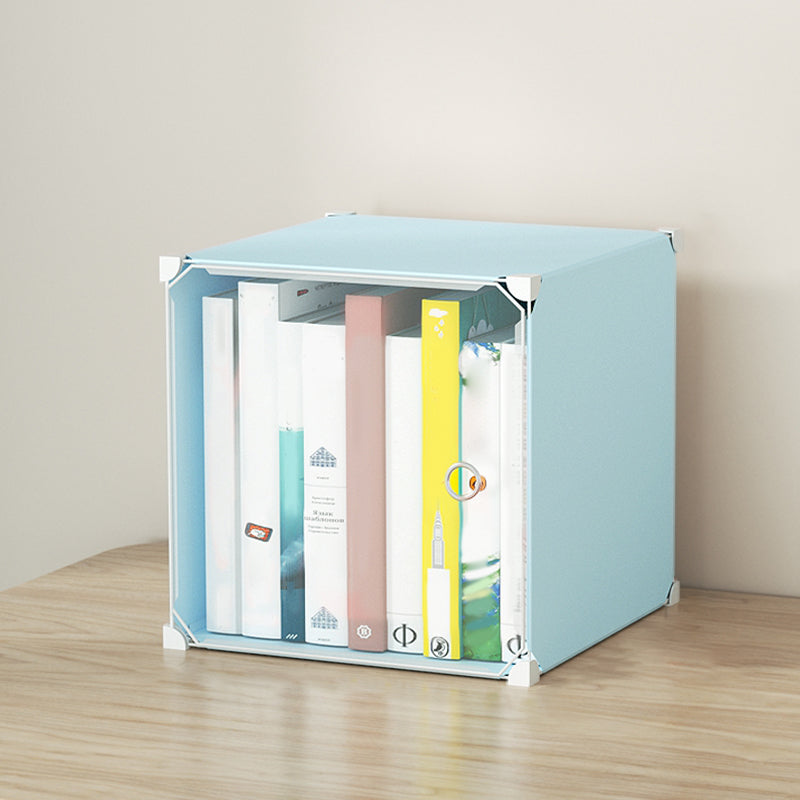 Contemporary Plastic Colorful Book Shelf Freestanding Cubby Storage Bookcase