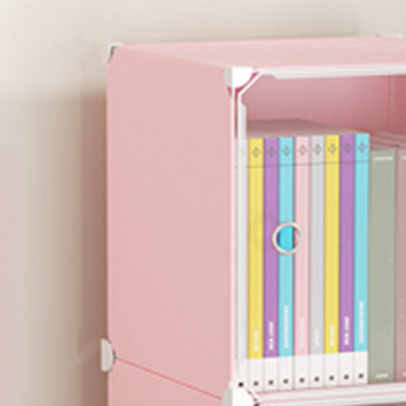 Contemporary Plastic Colorful Book Shelf Freestanding Cubby Storage Bookcase