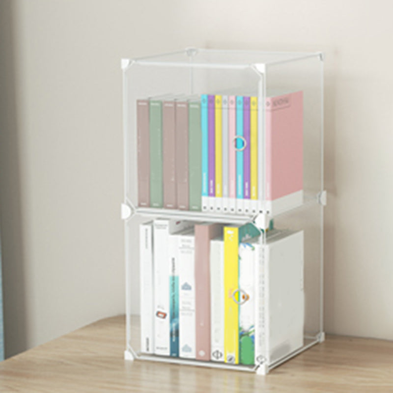 Contemporary Plastic Colorful Book Shelf Freestanding Cubby Storage Bookcase