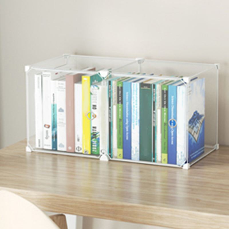 Contemporary Plastic Colorful Book Shelf Freestanding Cubby Storage Bookcase