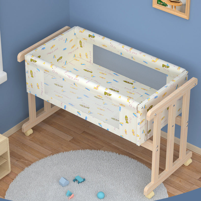 Solid Wood Changing Table Rocking and Movable Baby Changing Table