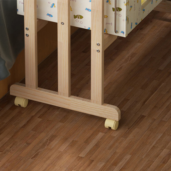 Solid Wood Changing Table Rocking and Movable Baby Changing Table