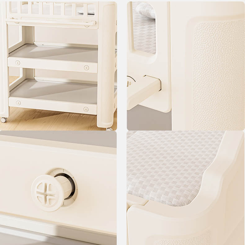 Arch Top Baby Changing Table White Changing Table with Storage