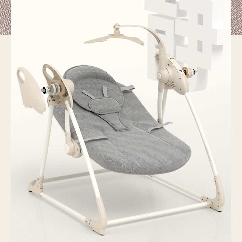 Metal Oval Baby Crib Cradle Electric Rocking Cradle with Bluetooth